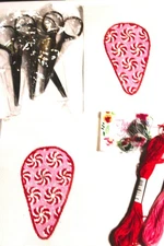 Scissors Case Needlepoint Canvas 18 mesh Christmas Candy ONE Scissors & Threads