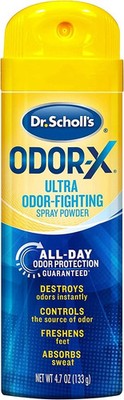 Dr. Scholl s Odor-X Ultra FootSpray Powder Odor Fighting 4.7 oz Deodorizer Spray