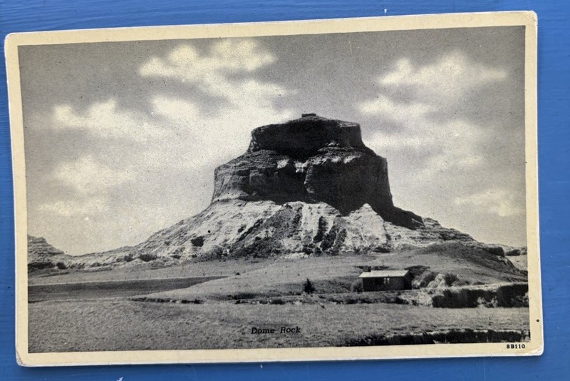 Dome Rock Scottsbluff NE Postcard - Covered Wagon Days Landmark