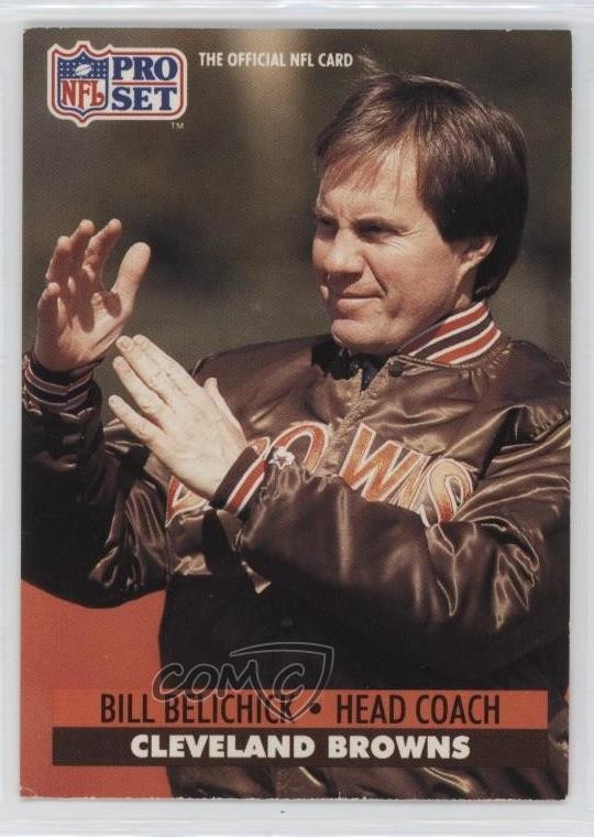 1991 Pro Set Bill Belichick #126 Rookie RC
