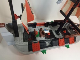 LEGO 7075 Captain Redbeard's Pirate Ship With Sails Incomplete 