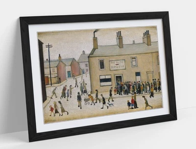 L.S. LOWRY, FISH AND CHIP SHOP - FRAMED WALL ARTWORK PICTURE POSTER PRINT - Image 1 of 4