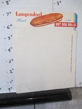LANGENDORF hot dog buns food packaging box 1950s Seattle WA