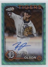 2024 Topps Chrome Rookie Aqua Wave Refractor 82/199 Reese Olson #RA-RO Auto 08e4