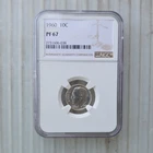 Roosevelt Dime 1960 Proof Uncirculated 10C NGC PF 67 Certified Coin