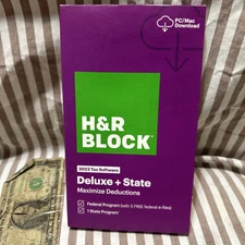 2022 H&R Block Tax Software Deluxe + State 2022 PC / Mac Turbotax 2022 USA HR