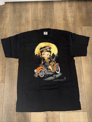 Vintage Betty Boop Biker Babe Shirt Size L | eBay