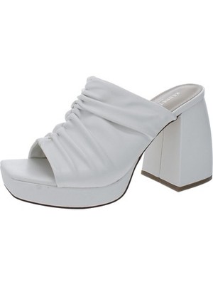 KENNETH COLE NEW YORK Womens White 1'' Platform Anika Heeled Mules Shoes 10