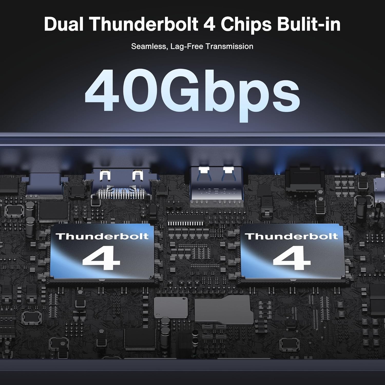 iVANKY FusionDock Max 1 – Dual TB4 Dock for Quad 6K Displays & 20 Ports