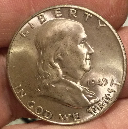 1949-p Franklin Silver Half Dollar