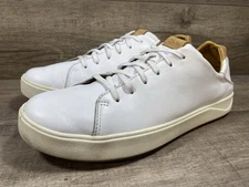 Olukai Mens Lae' Ahi Li 'ili Sneakers Shoes White Leather Lace Up Mens Size 10.5
