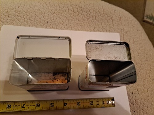 2 Vintage Band Aid Tin Box Johnson Johnson Flex Strip Plain Pad Empty Container - Picture 8 of 8