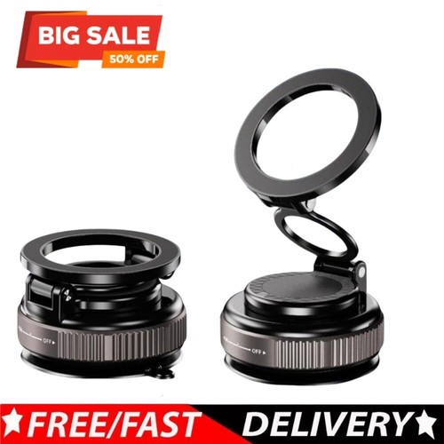 360 Vacuum Strong Magnetic Phone Holder Suction Cup Car Stand Foldable Car Mount - Zdjęcie 2 z 19