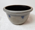 Rowe Pottery 1993 Heart Pattern Crock Bowl 7.75 x 4.75 Salt Glazed Stoneware USA