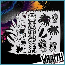 Tiki Maker #2 - Reusable Airbrush Stencil Template