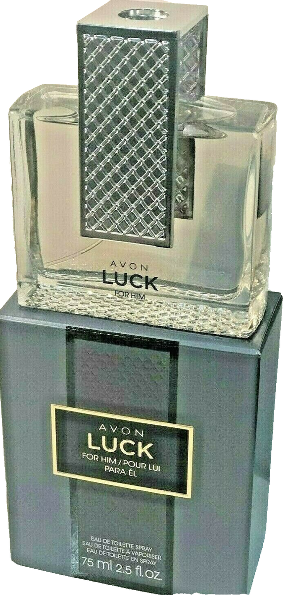 Avon Luck For Him Eau De Toilette Spray oz 75 ml Cologne, FREE