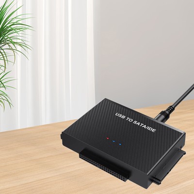 USB C to IDE/SATA Hard Drive Reader Adapter with Power Supply for HDD/SSD TDO3