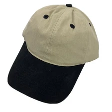 Otto Brand Beige Black Ball Cap Hat Adjustable Baseball