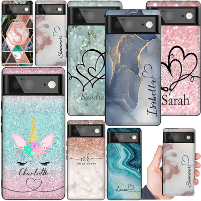 Personalised Marble Phone Case Soft Gel Cover For Google Pixel 8 7 Pro 6A 5 4A 3