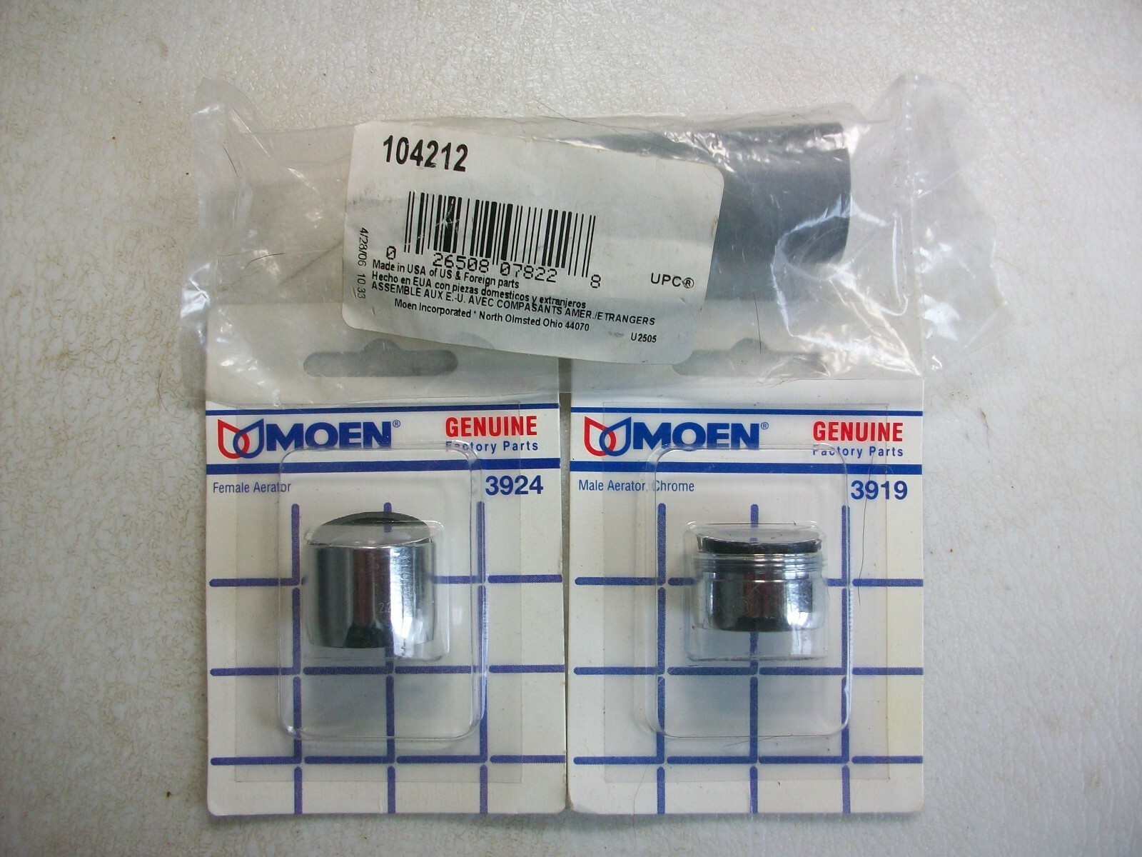 Moen 104212 Aerator Removal Tool Plus Male/Female Aerators eBay