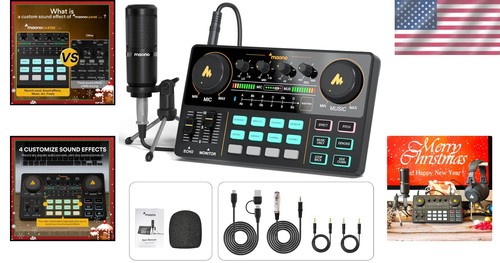All-in-One Podcast Equipment Bundle - Compact Mixer & Microphone for Streamers - Picture 2 of 11