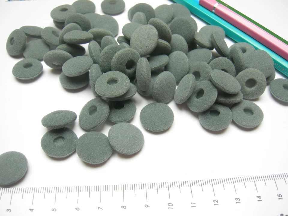 26 Ohrpolster Schaumstoff Ø 18 mm f. Headset Kopfhörer MP3 MP4 iPod iPhone iPad