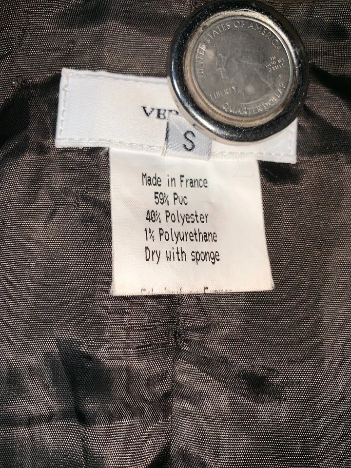 Б/у винтажный блейзер Vertigo Paris на одной пуговице женский (размер S) - Изображение 4 из 4