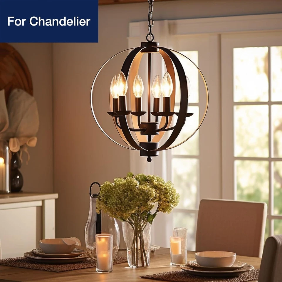 4Pack LED Chandelier Filament Light Bulb, 4W(40W), 3000K, 350LM, B11 - Image 3 of 4