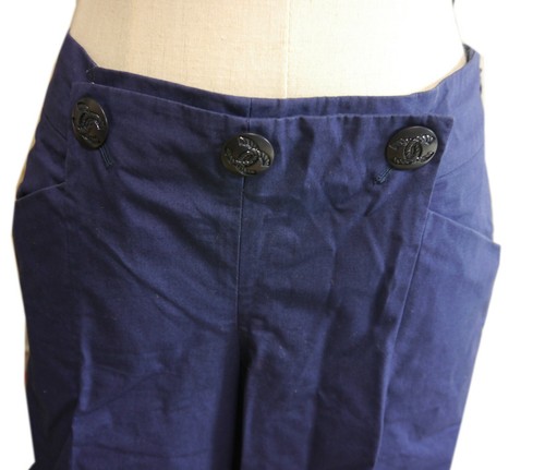 Authentic CHANEL Wide pants Cotton #2781 - Picture 2 of 10