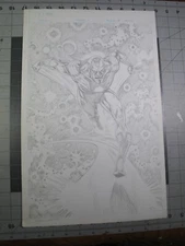 vtg 1980s original comic art Robb Phipps Outrunner #1 Splash Pg 5 TSR Malibu