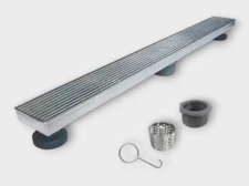 RELN 24-Inch Linear Shower Drain with Tile Insert Grate Professional Brushed 304