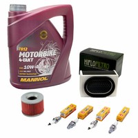 Wartungspaket FüR Kawasaki ZR 550 Zephyr 550 ÖL 4L Luftfilter+ÖLfilter+ZüNdkerze