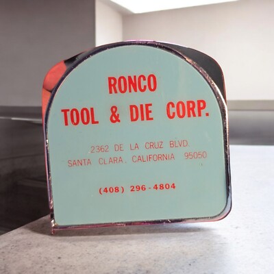 Vtg Lufkin Tape Measure California Chrome Ronco Tool And Die Corp Santa Clara