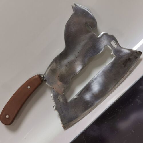 Vintage Horse Soviet Prison Art Meat Cleaver Butcher Knife Axe Handmade Rare - Picture 4 of 7