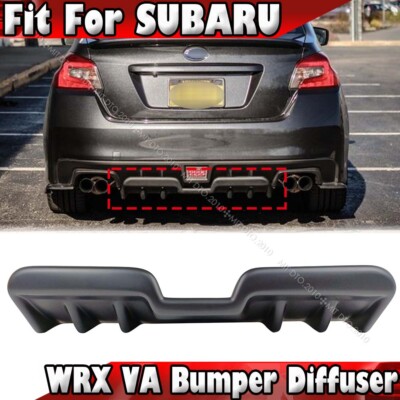 US Matte Black Fits SUBARU WRX STI 4th 4D H Style Rear Bumper Lip Diffuser 21