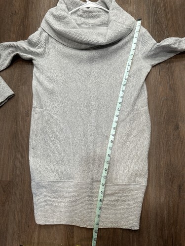 Vestido Suéter Lululemon Along The Way Gris Cuello Capucha Para Mujer Talla XS Bolsillos - Imagen 11 de 11