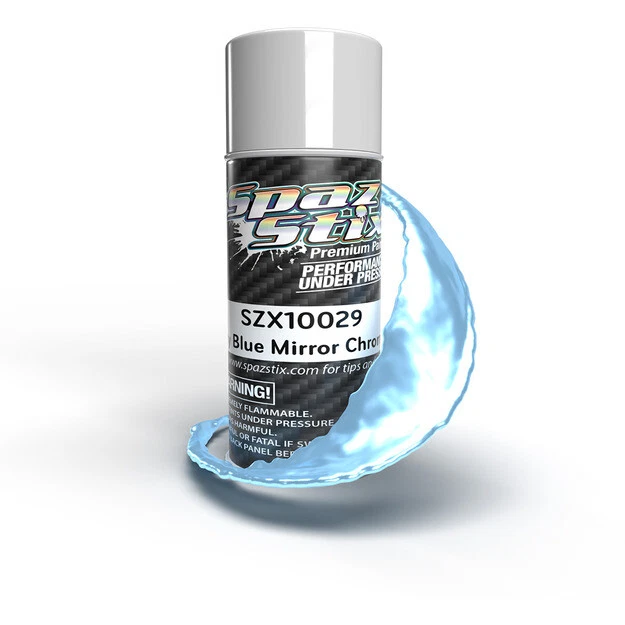 Spaz Stix 10029 Sky Blue Mirror Chrome Aerosol Paint 3.5oz Can