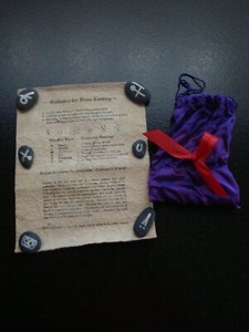 RUNE CASTING PEBBLES INSTRUCTIONS AND BAG ROLE PLAYING