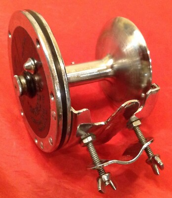 Vintage Penn 4/0 Senator Black Left Side Plate with Spool, Stand & Rod Clamp