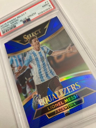 2015 Panini Select Equalizers Blue Prizm #1 Lionel Messi #/299 PSA 9 Mint - Picture 14 of 14