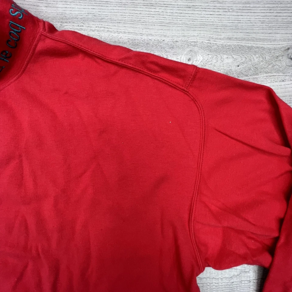 Vtg le coq sportif Long Sleeve Pullover 100% Cotton Logo Mock Turtleneck Size XL - Image 4 of 4