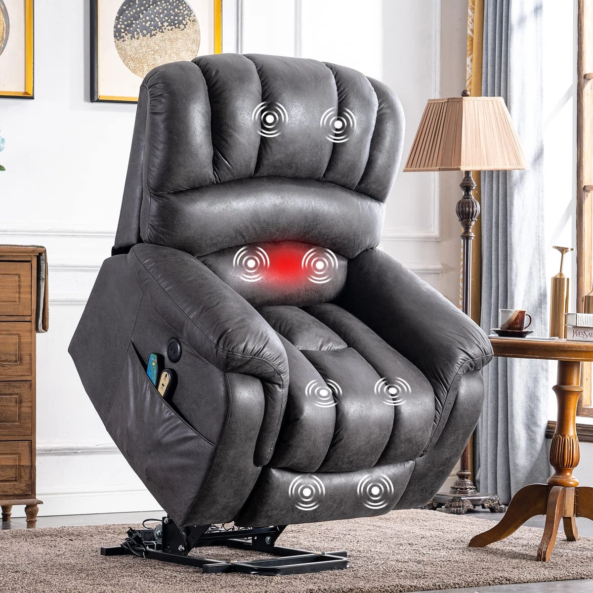 Oversized Electric Power Lift Recliner Chair Wide Recliners for