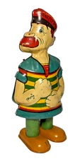 Vintage 1930's Barnacle Bill "The Sailor" Chein Tin Litho Windup Toy