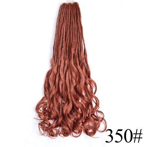 26" Loose Double Ended Dreadlocks Extensions Braiding DE Dreads with Curly Ends - Picture 12 of 20