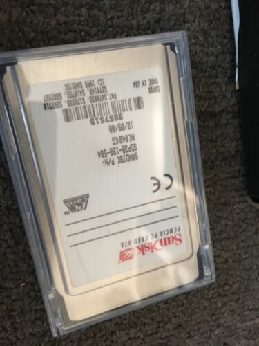 Sandisk 128MB ATA PCMCIA Flash PC Card SDP3B-128-128-584 new overstock - Picture 3 of 3