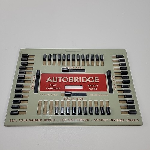 Vintage 1959 Auto Bridge Play yourself Bridge Game - Deluxe Pocket Model No. PB - Picture 2 of 13