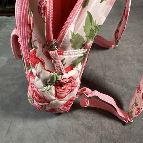 Backpack Diaper Bag Laura Ashley London Rose Print Pink Floral - Picture 5 of 6