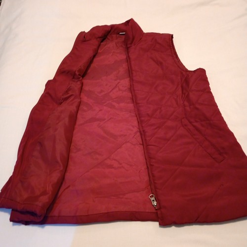 Kim Rogers Damen gefütterte Weste Gr. S weinrot Polyester Freizeit durchgehender Reißverschluss Taschen GUC - Bild 5 von 12