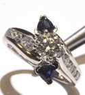 GIA certified 14k white gold 1.31ct engagement diamond sapphire ring Natural — photo 7
