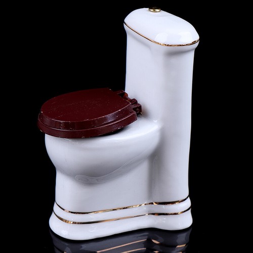5Pcs 1:12 Dollhouse Miniature Porcelain Bathroom Set Toilet Basin Bathtub M-*- - Picture 8 of 10